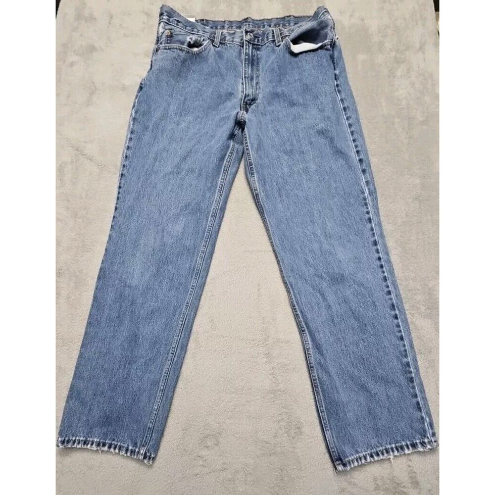 Levi's 550 Jeans Men's 38x34 Blue Relaxed Fit‎ Medium Wash Denim, Well Worn